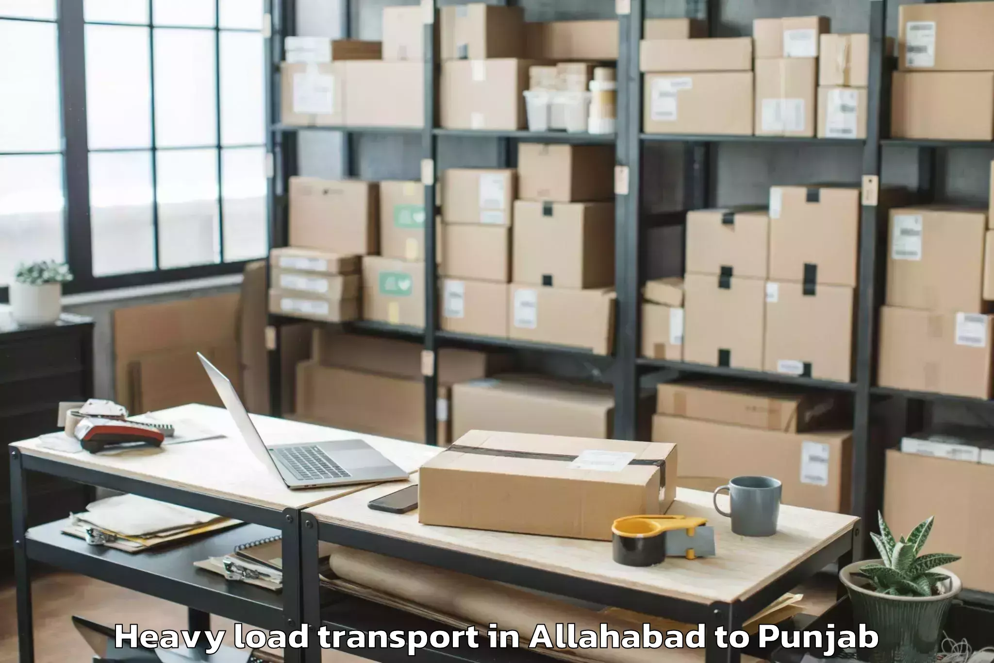 Easy Allahabad to Balachor Heavy Load Transport Booking